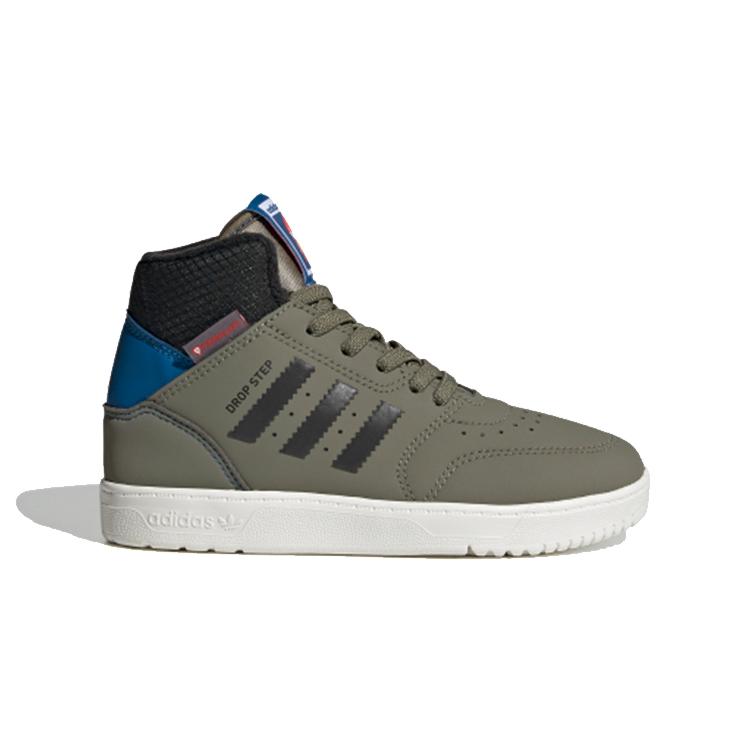 Adidas Originals Drop Step 360 C 360 C High top Kids' Skateboarding Shoes Green Black Blue Children Aged 3 7 Years Old FW2691