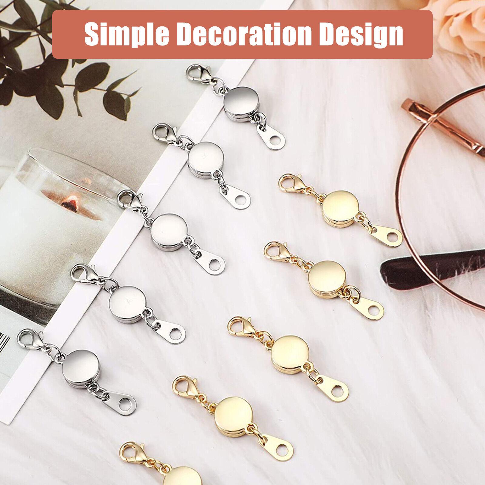 

24PACK Magnetic Extension Chain Round Shape Jewelry Clasp For Necklace Bracelets DIY Craft Jewelry Idea Gift United States