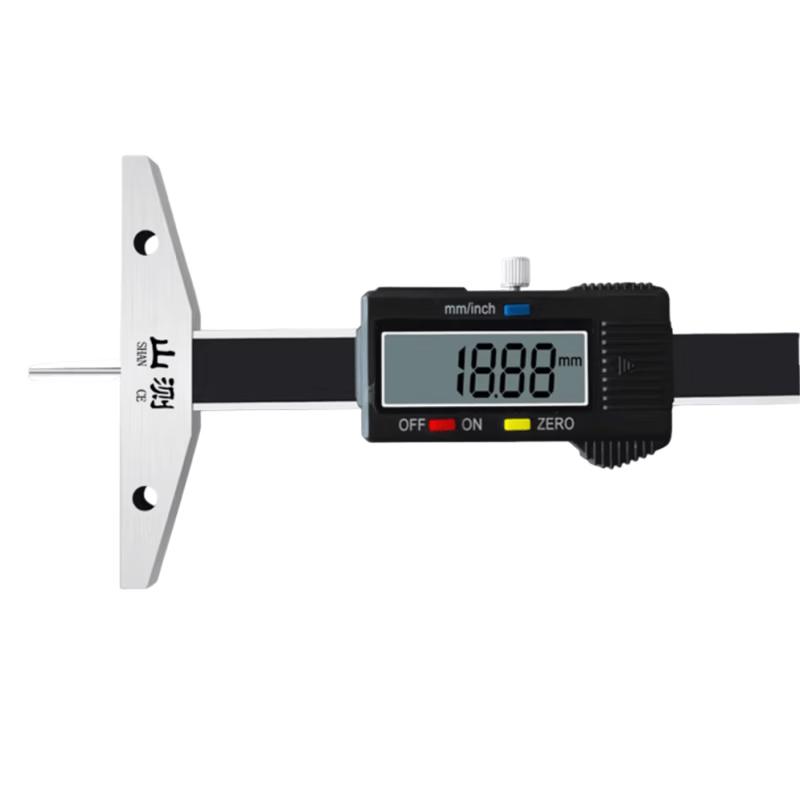 Stainless Steel Digital Depth Gauge with Fine Rod