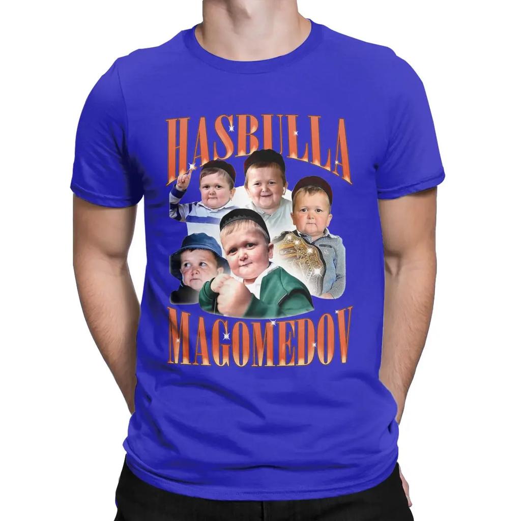 Men's Magomedov Vintage Homage Funny T Shirts Hasbulla Khabib Pure Cotton Tops Short Sleeve Round Collar Tee Shirt T-Shirt