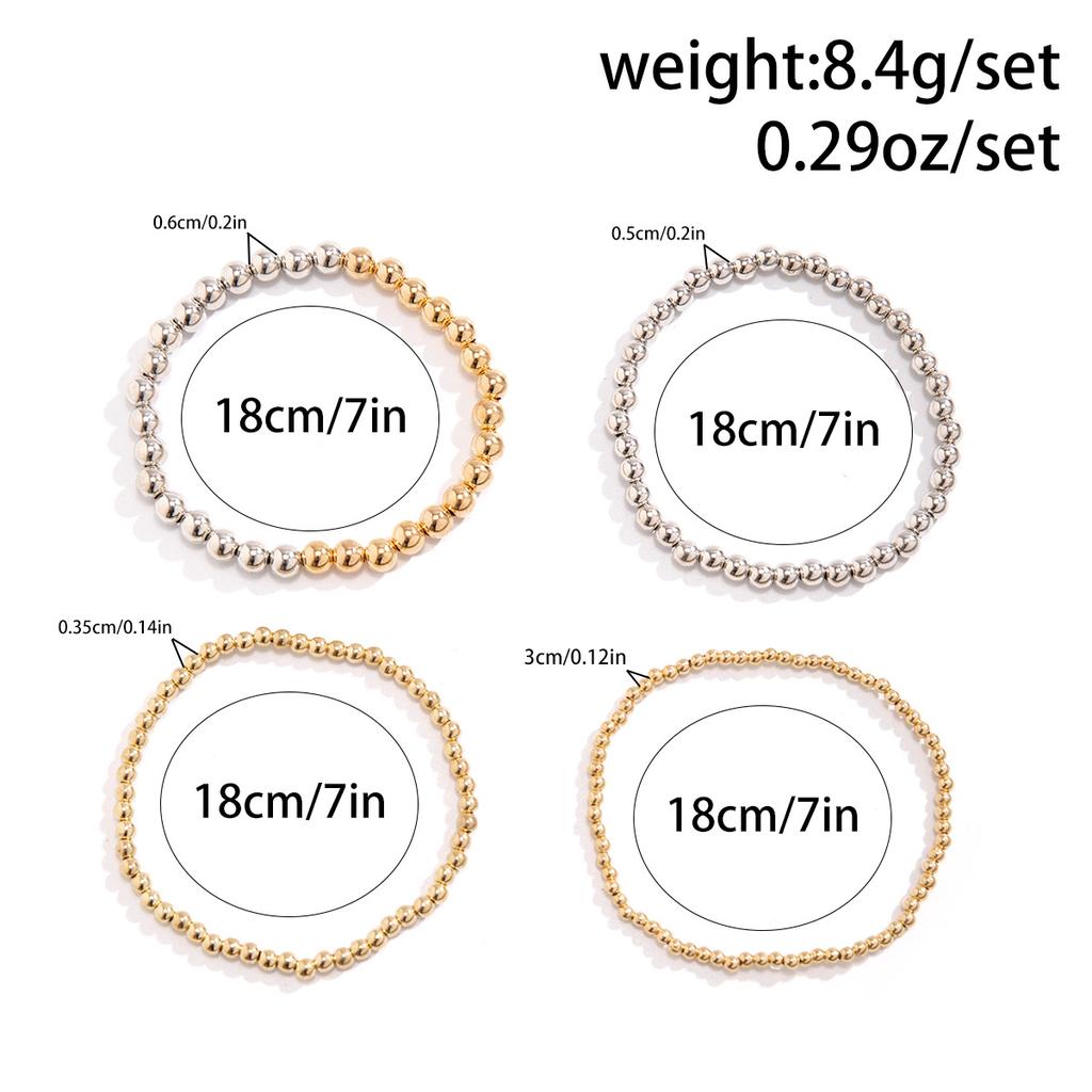 Heart Pendant Bead Stacking Bracelet Set Fashion Jewelry Minimalist Accessories Multi Layer Adjustable Bracelets for Women Girls Trend Charm Gift