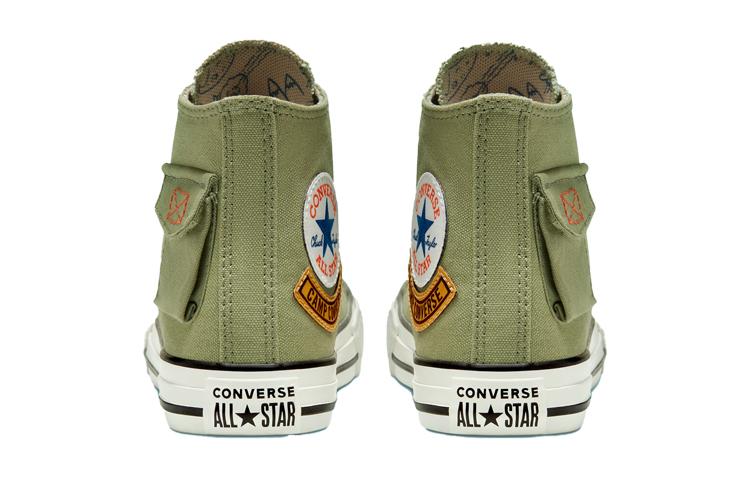Converse Chuck Taylor All Star POCKET Comfortable High Top Kids Canvas Shoes Light Green Teenagers 667783F