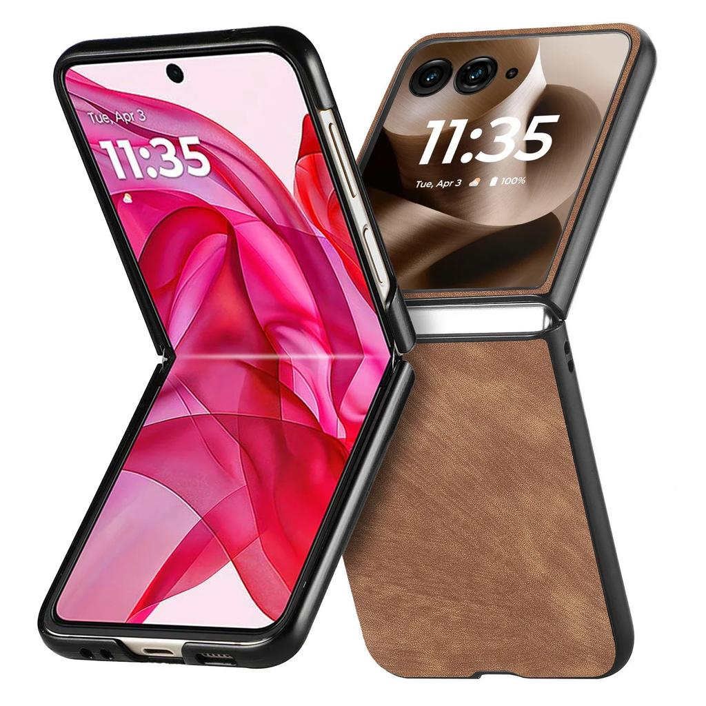 Housse Rétro en Cuir Coque de Téléphone Fine de Protection pour Motorola Razr 60 50 40 Ultra Moto Razr 60 50 40 Housse