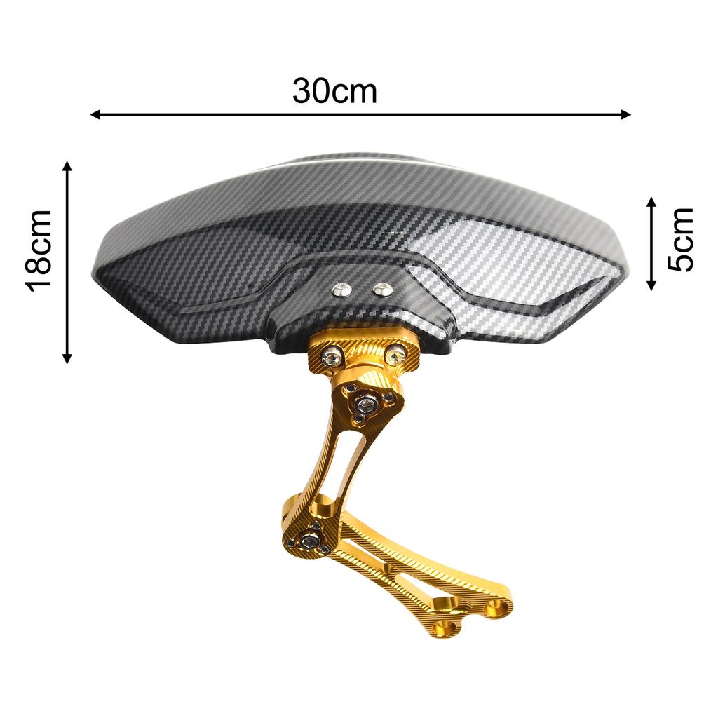 Motorcycle Adjustable Imitation Carbon Fiber Aluminium Alloy Rear Wheel Fender Mudguard Universal Extend Extender Accessories