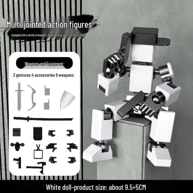 Lucky 13 Articulated 3D Printed Mini Action Figure with Personalized Joints