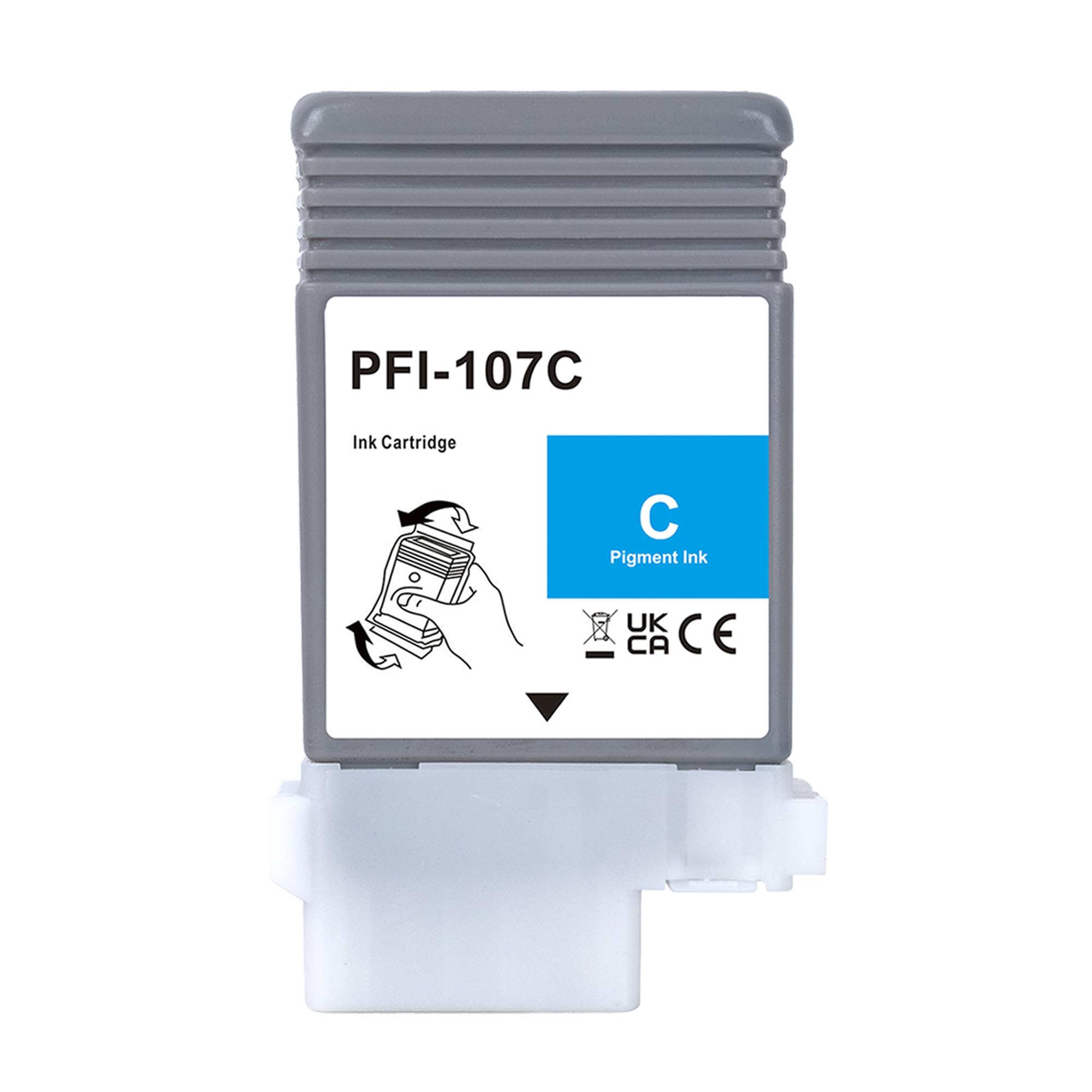 

LCL Compatible Canon Pigment Ink Cartridges for Canon and PFI-107/PFI-107C (1 Pack, Cyan) iPF670, iPF670, MFP, iPF770, iPF770, School, iPF680, iPF685,