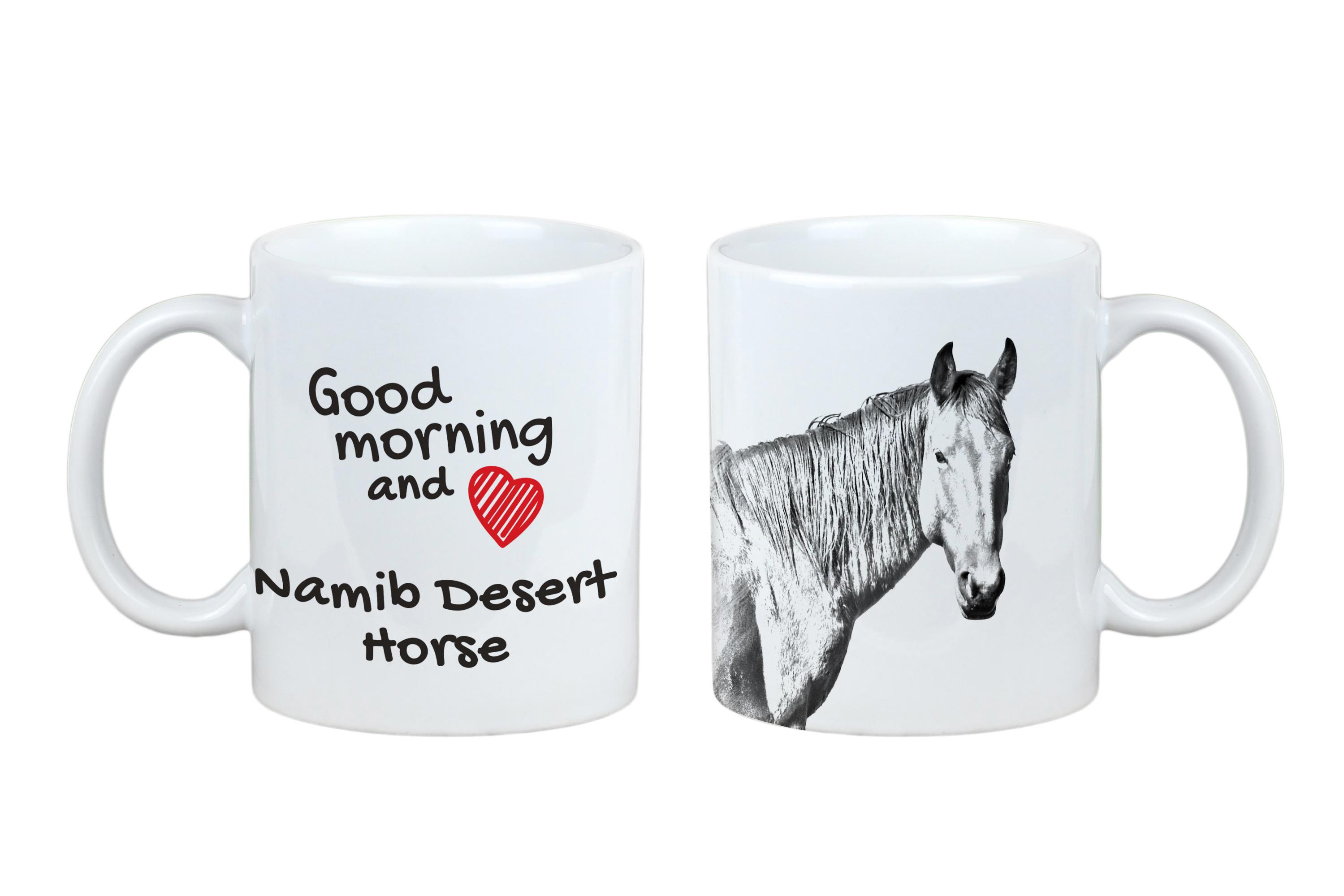 

Namib Desert Horse - mug with a horse, personalized mug with a print, a classic gift for everyone from the Art-Dog brand білий