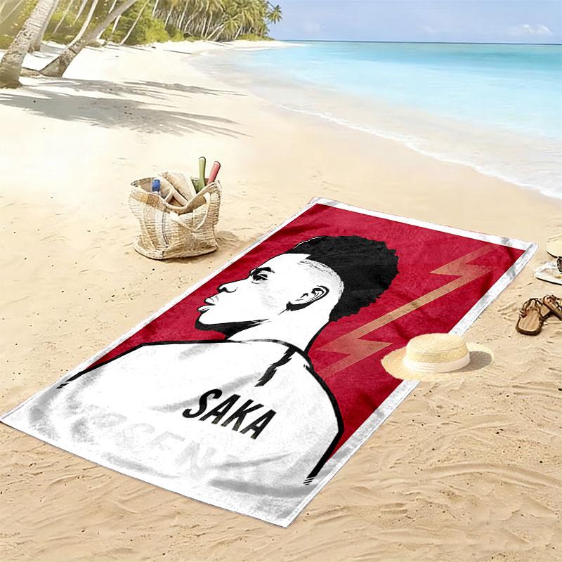 Bukayo Saka Spirit Beach Towel, Large Soft Quick Dry Towel for Beach Camping Swimming