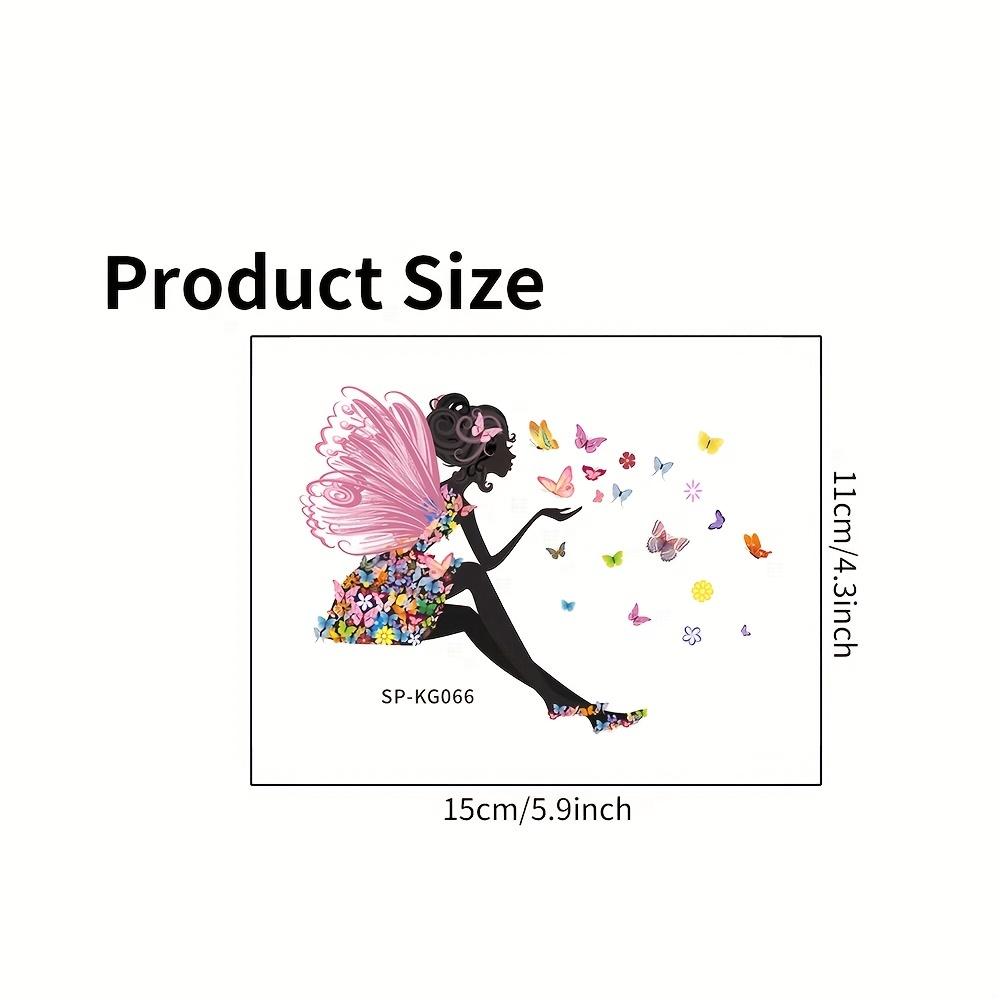 1 Stück Kreativer Schmetterling Mädchen Schalteraufkleber, Zeitgenössischer Fantasy Rechteck Selbstklebend Abnehmbarer Wandaufkleber für Keramik Mehrflächeninstallation