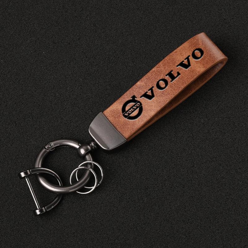 Retro Car Keychain Leather Key Chains Auto Accessories For Volvo XC90 V90 V60 XC60 V40 S80 S60 S90 C40 XC40 V70 XC70 C30 Rdesign