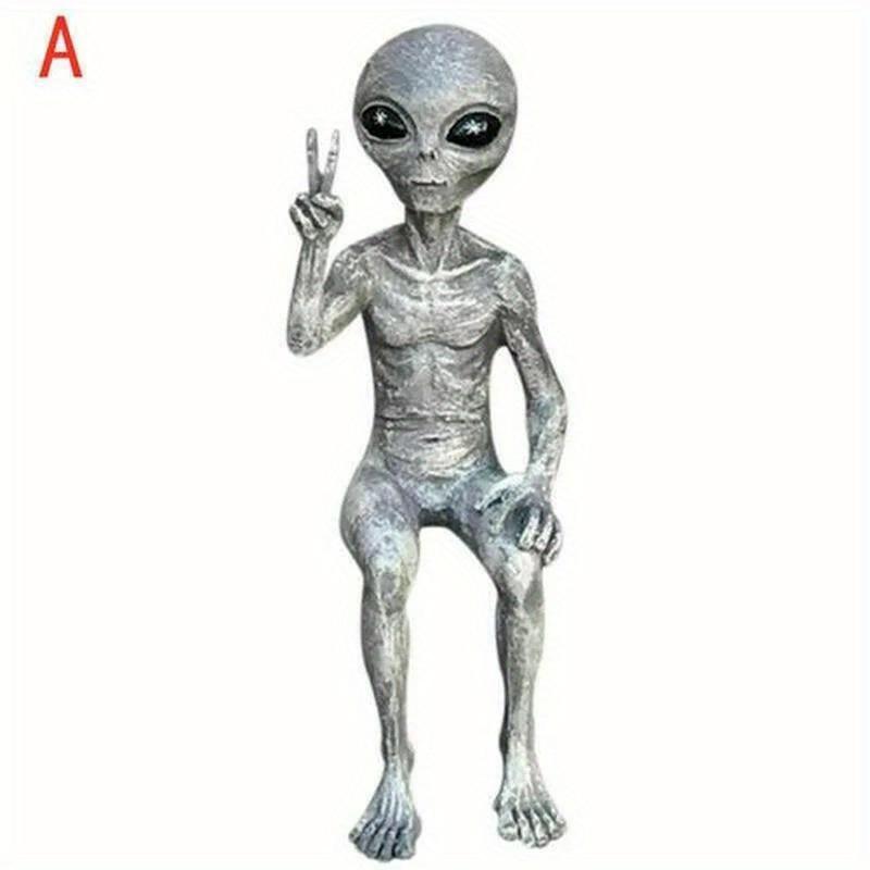 New Outer Space Alien Accessories Statue Martians Garden Figurine Set For Home Indoor Outdoor Decoration Courtyard Ornaments