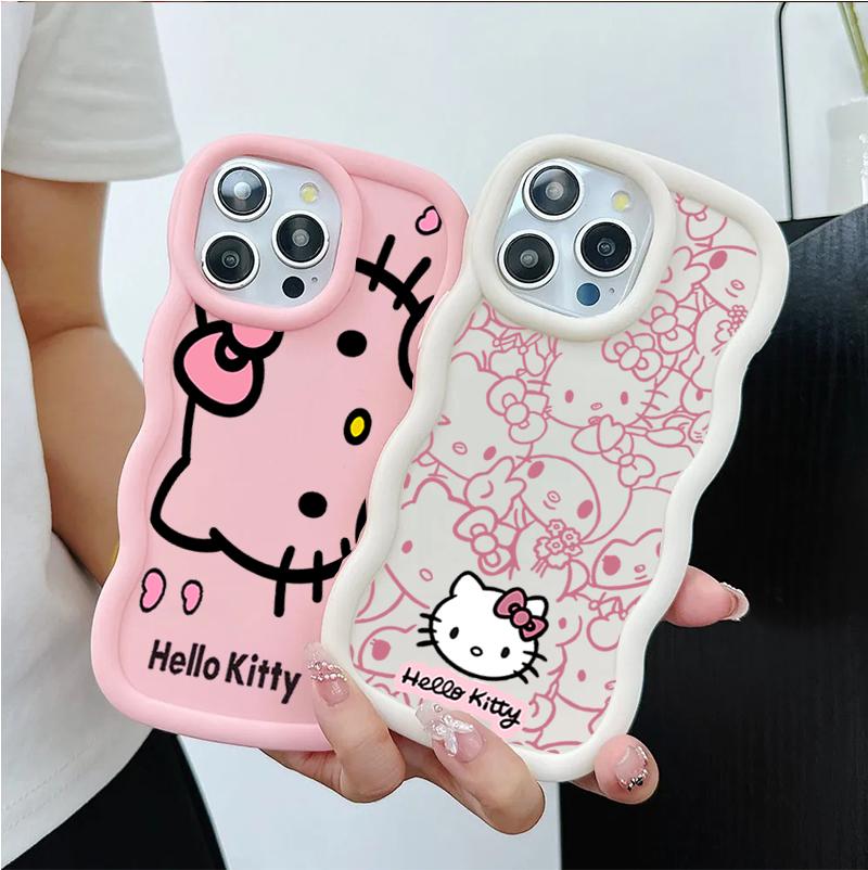 Pink Line Hello Kitty Chain Casing For Huawei Honor 400 Lite Pro 90 Lite X9A X9B X8A X8C X8B X8 X7A X7B X5C 5G INS Sanrio Case