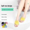 Women's Arch-Support Split-Toe Bikini Socks - Breathable, Sweat-Absorbing, Colorful, Half-Palm Coverage