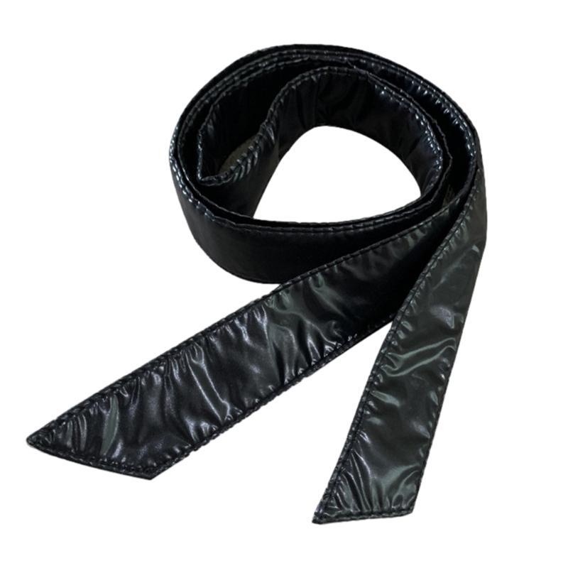 A52E Belt for Women Thin Sash Tie Waist Band for TrenchCoat Overcoat Black Down Coat Replacement Belt
