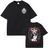 Anime Overlord Albedo & Ainz Ooal Gown Skull Graphic Print Unisex Vintage Loose‑Fit Short‑Sleeve T‑Shirt Men's Comic Streetwear Apparel