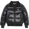 MLB Unifarbene Bequeme Polo-Kragen Langarm Daunenjacke Damen Oberbekleidung Schwarz 3FDJB1346-50BKS
