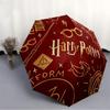1pc Harry Potter, Hogwarts Automatic Folding Umbrella - Sturdy 8-Rib Polyester Canopy,Sun-Defying Travel Companion Yy251023113