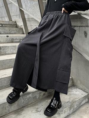 Autumn Loose Large Pocket Skirt ZYY1016