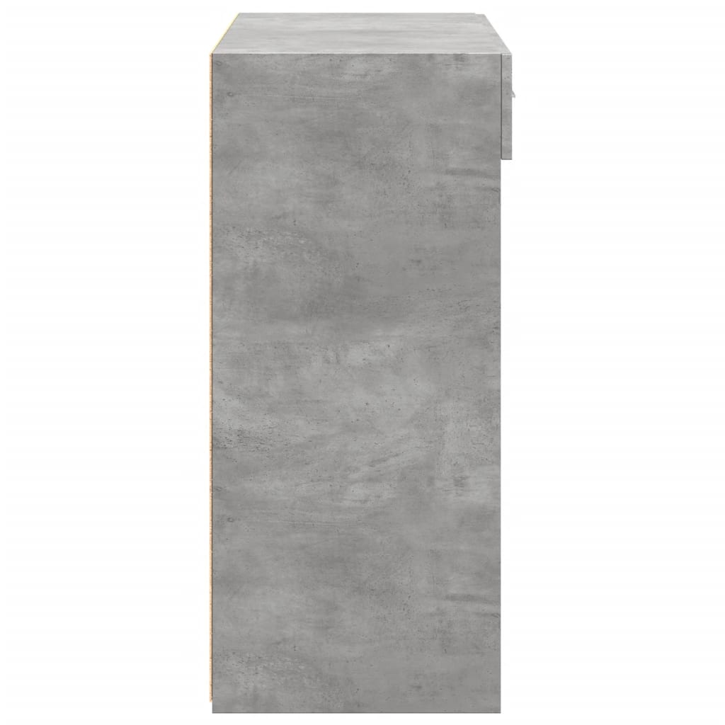 Vidaxl Szafka, Szarość Betonu, 80X42,5X93 Cm, Materiał Drewnopochodny
