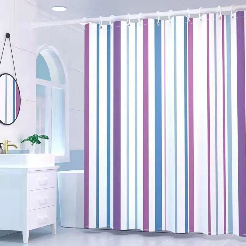 Accesorii de baie Perdeau de duș din poliester cu model clasic de linii verticale