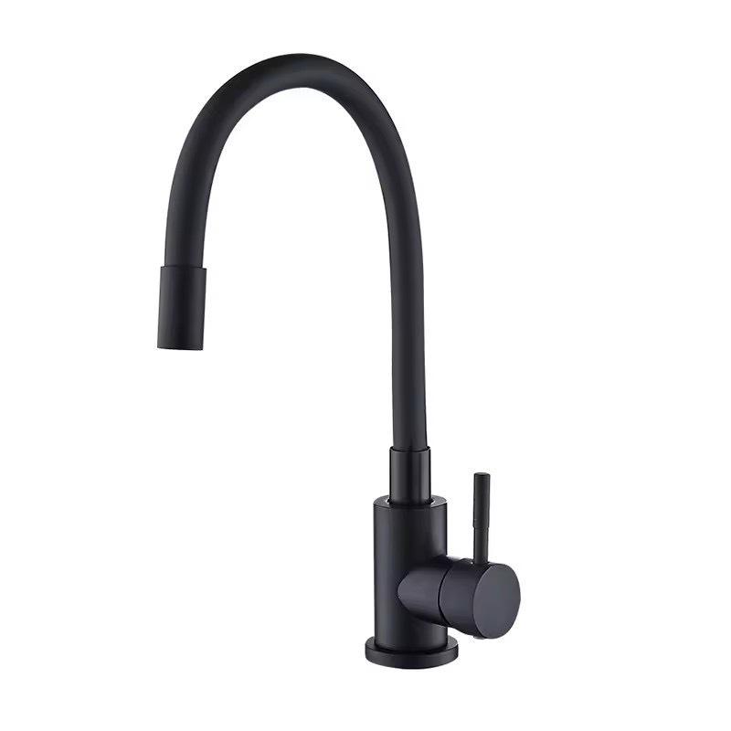 Hot Selling Kitchen Faucet: Silicone Flexible Hose, 360° Rotating Stainless Steel, Cold and Hot Water