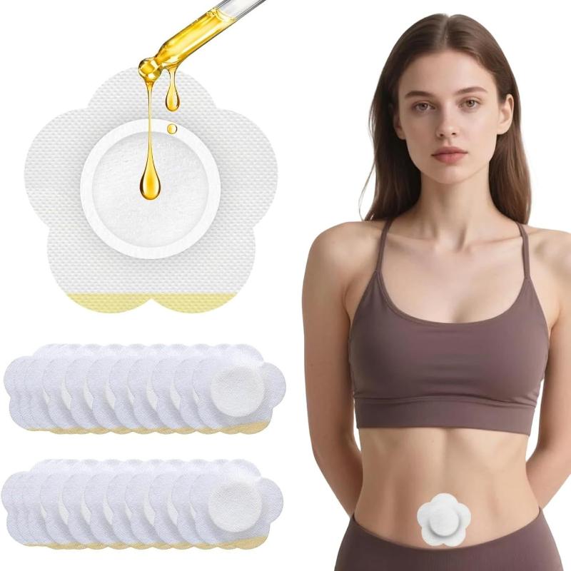 50Pcs/Set Replacement Disposable Castor Oil Pack Self-Adhesive Adhesive Navel Stickers Seepage Resistant Belly Button Protectors