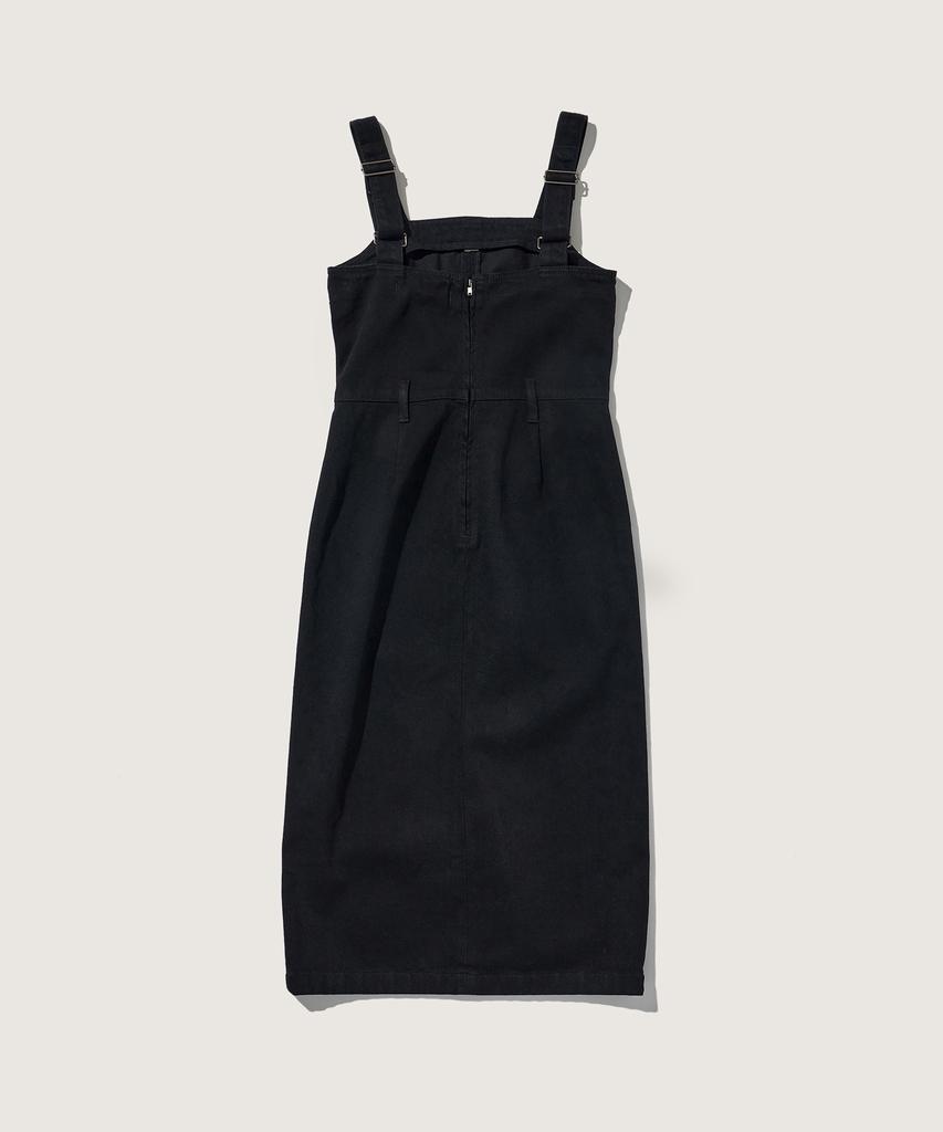 Plack Woman Denim Dress M56 Black