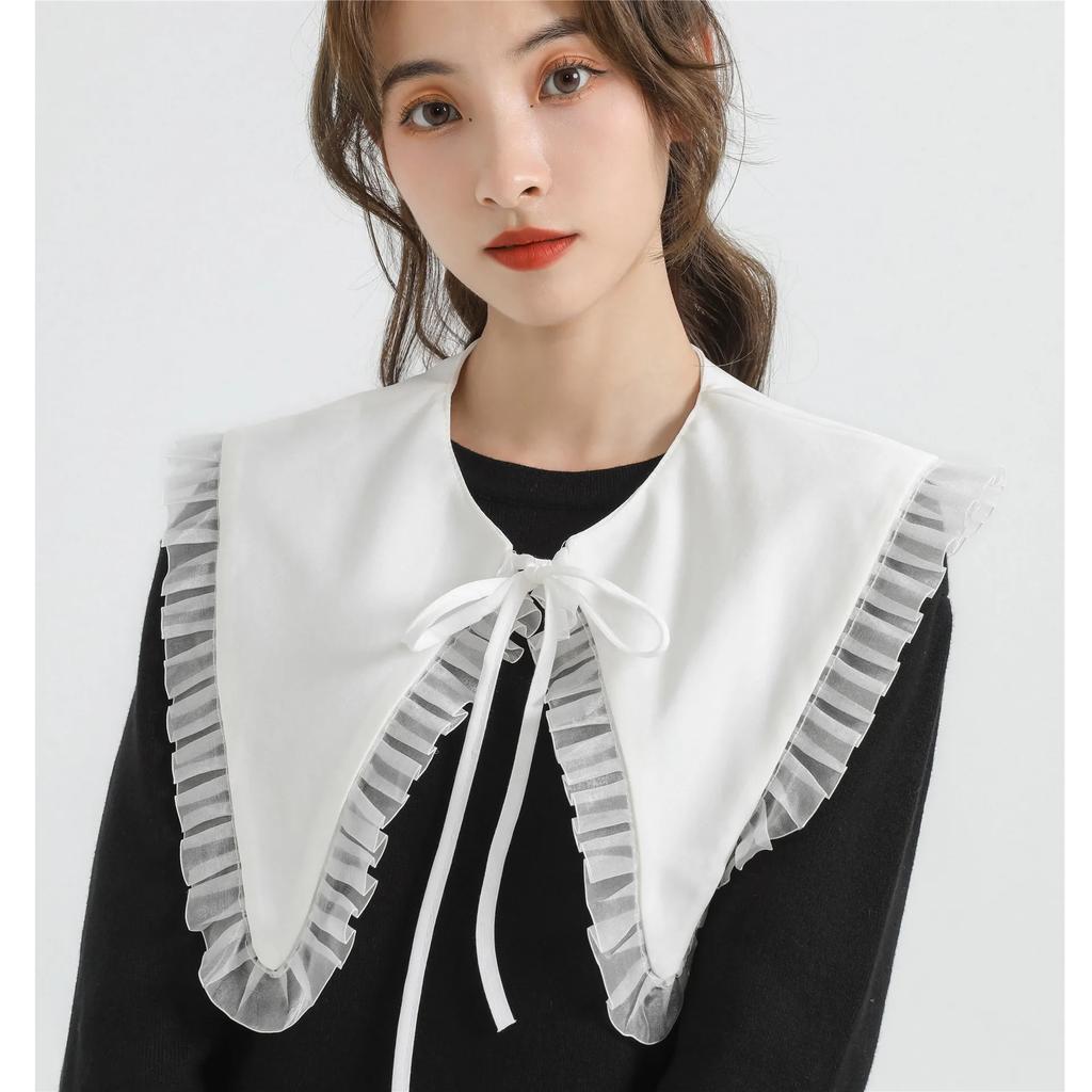 Women Novelty Big Lapel Fake Collar Dress False Collar Blouse Tops Shirt Detachable Collar Clothing Fuax Cols Accessory