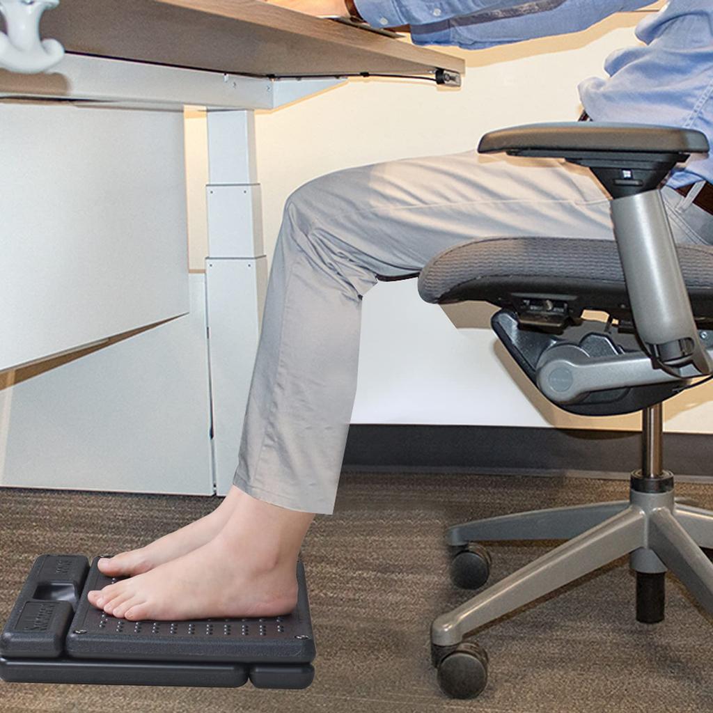 Fußstütze für einstellbaren Winkel und verbreiterte weiche Füße Abnehmbar 40x31x5cm Büro, Höhe, Oberfläche, Kissen, Polster, Schwarz,