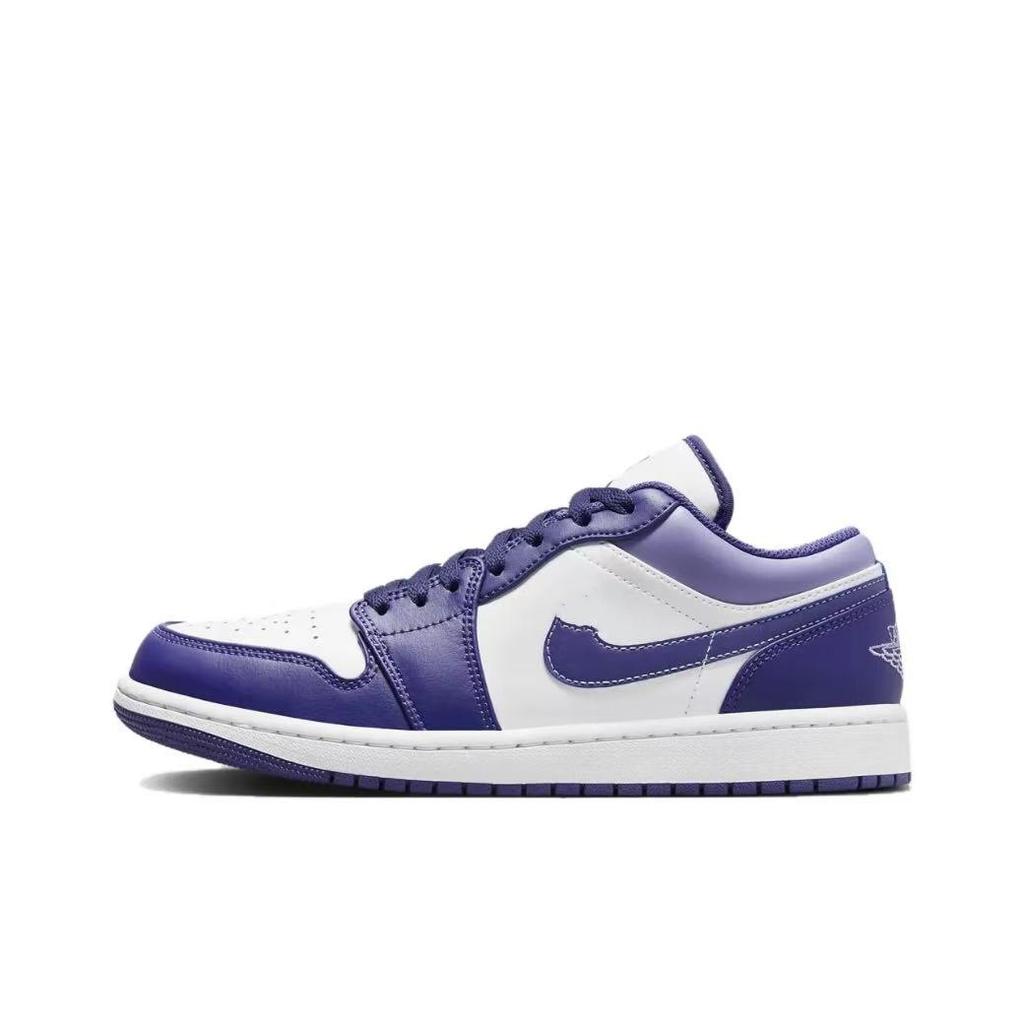 Pure original AJ low top basketball shoes low black and white gray aj soot black toes small paris men's and women's casual board shoes