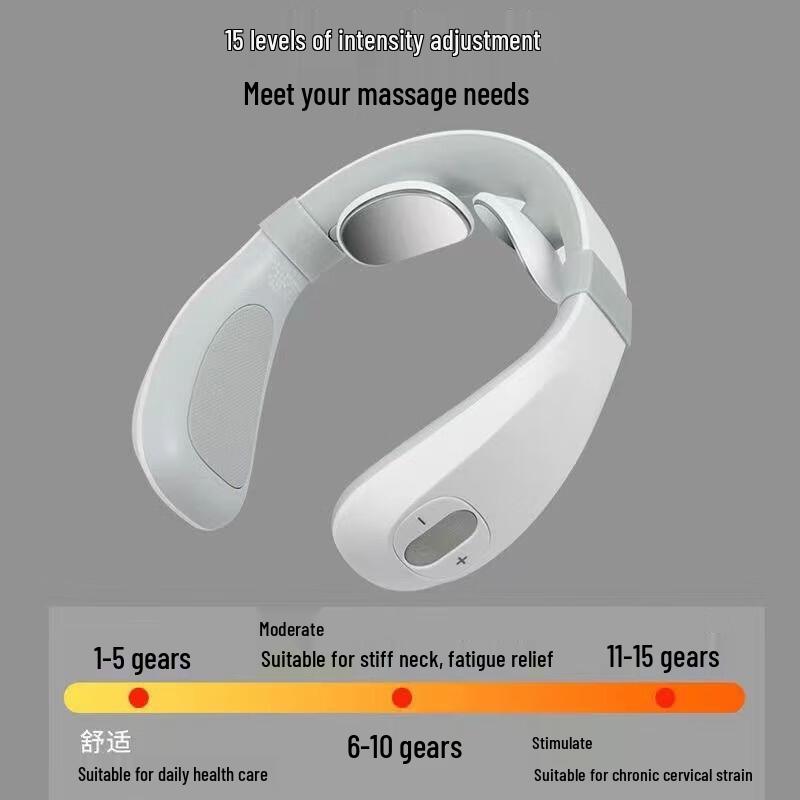 Smart Pulse Neck Massager with Hot Compress CN Plug (adapter Included)