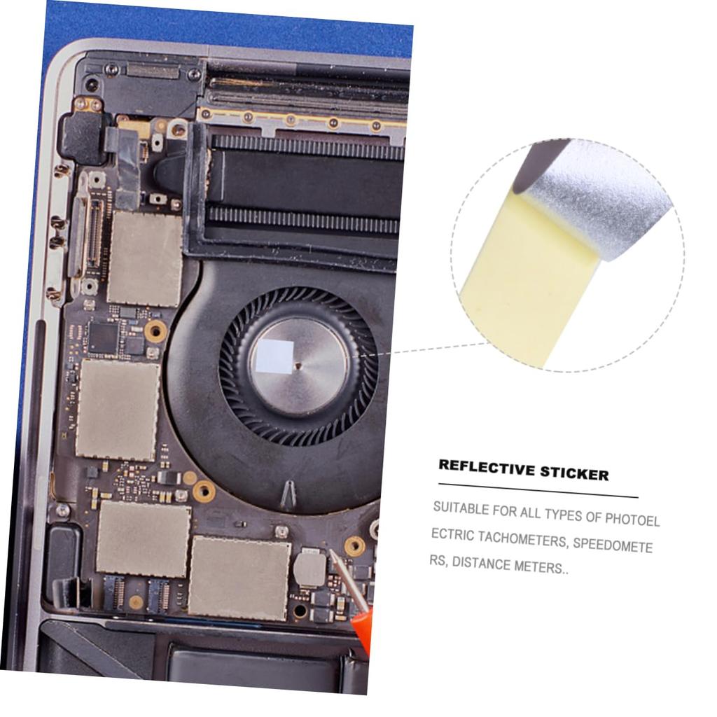 NULYLU 12pcs Tachometer Reflective Paper Optical Tachometer Sticker for Sticker Tachometer Reflective Sticker Tachometer