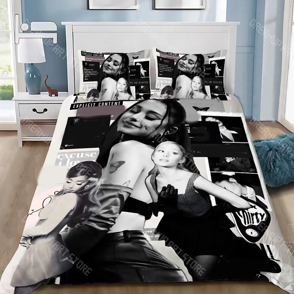 Singer Duvet Pillowcase Bedding Set Adult Boy A-Ariana G-Grande Girl Bedroom Decoration Children Gift Single Double Large Size