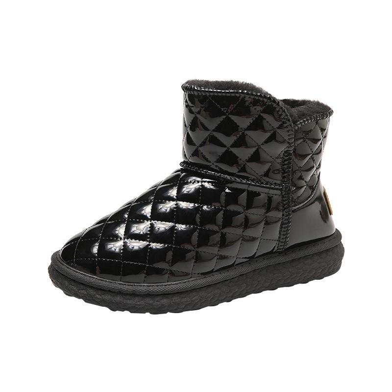 Sněhule dámské zima 2025 nové zahraniční módní bavlněné boty hromadou zesílené nepromokavé krátké boty dětské boty