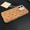 ins black small heart applies to Apple 17Promax mobile phone case IP16 matte flip fur Air large hole 15 sets