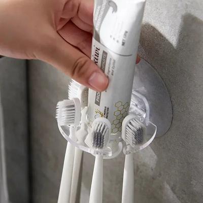 Çıkarılabilir Diş Fırçası Tutucu Şeffaf Tıraş Makinesi Düzenleyici Çocuk Diş Fırçası Saklama Rafı Banyo Aletleri Rafı
