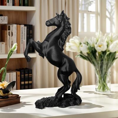 3D-gedruckte Pferdestatue Pegasus-Skulptur Pferd Jahresornament Moderne Tierkunstdeko Erfolgssymbol für Zuhause & Büro