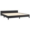 VidaXL Bed Frames with Headboard Slat Base Upholstered Bed Slat Frame Double Bed Adult Bedroom Interior Black 347507
