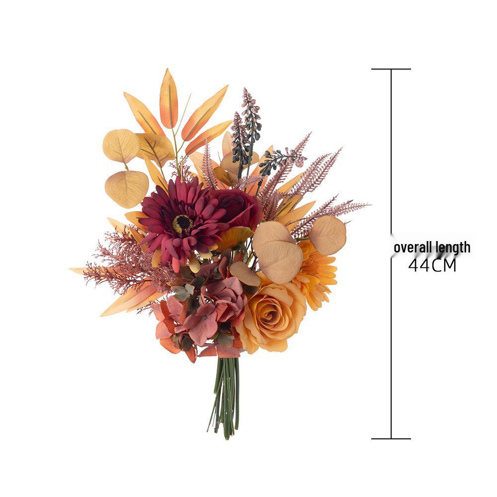 Autumn Color Artificial Flower Bouquet for Wedding Decoration INS Style (YC1061)