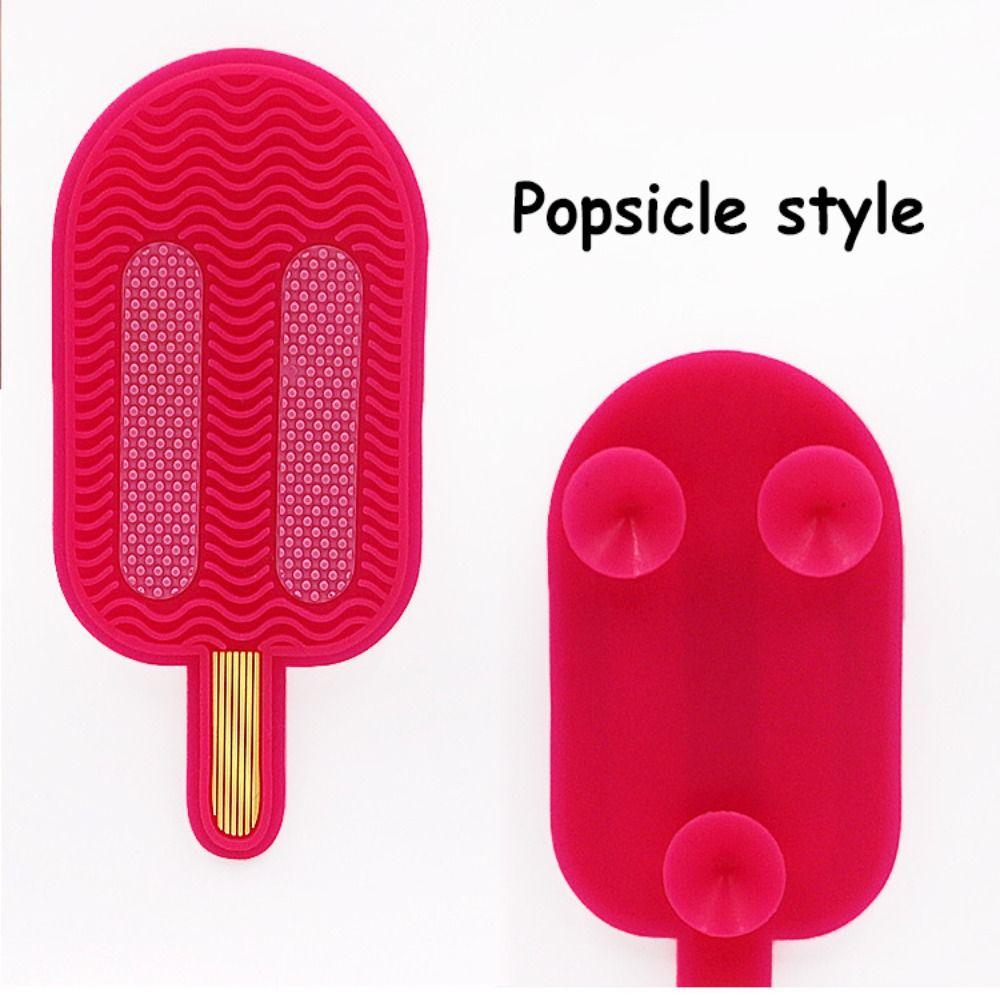 

Makeup Brush Cleaning Tool Scrubbing Pad Makeup Brush Cleaning Pad Silicone Scrub Pad Cleaning Mat Popsicle