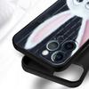 Søtt Kanin Deksel For Apple iPhone 11 13 14 12 Pro Max 7 8 XR X 6 5 5S SE 2022 13ProMax Svart Silikon Telefon Funda