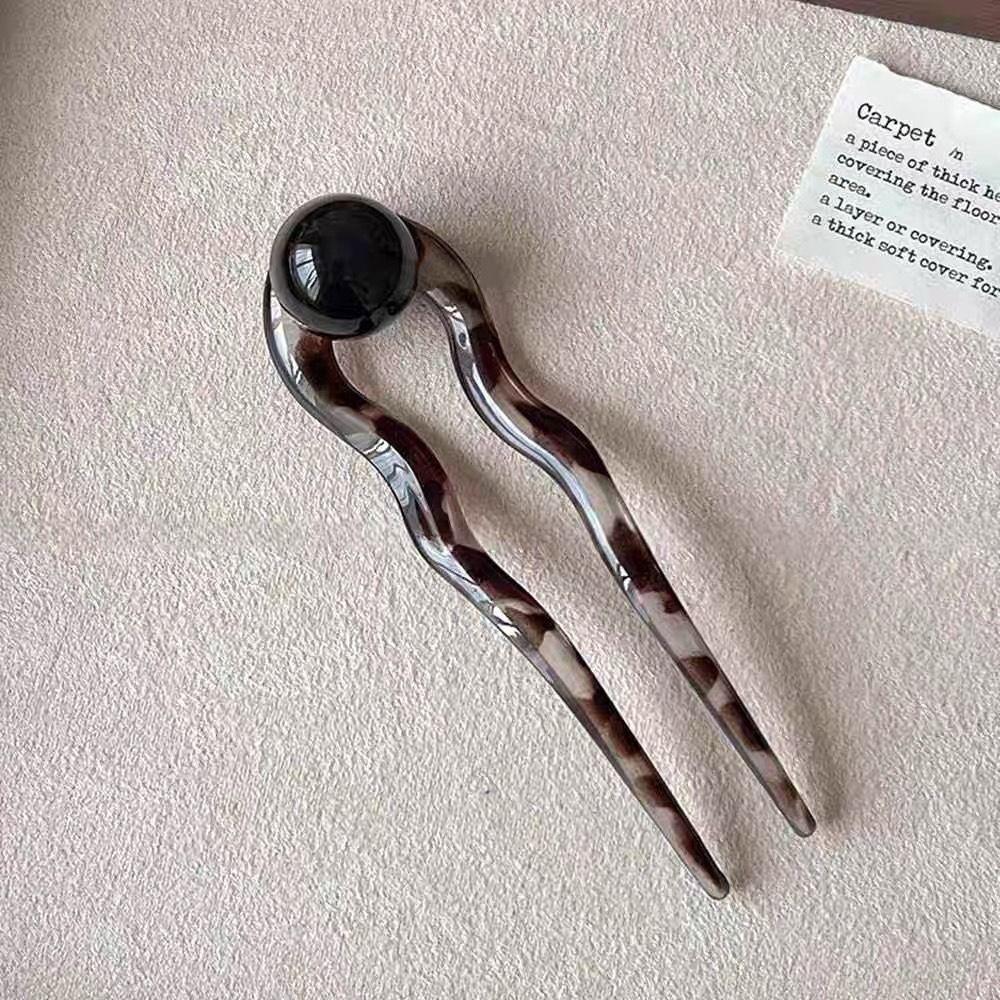 U-Shaped Hairpin Acetate Hair Bun Fashion Hair Sticks  for Women Girls