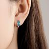 S925 Silver Green Leaf Plants Earrings Hoop Earrings Women Jewelry Trendy Anniversary Gifts