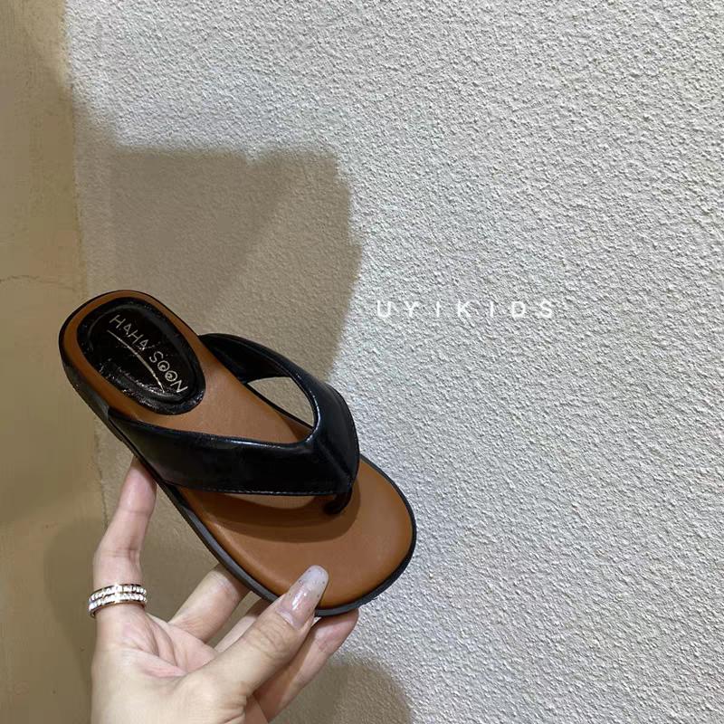 Kids Casual Sandals for Girls Summer New Toddler Beach Flip-flop Non-slip Soft Sole Lightweight Retro Kids Outdoor Slippers