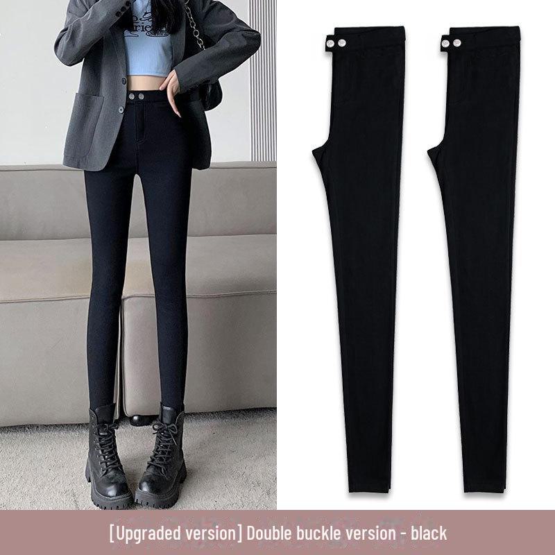

Women s Slim High-Waist Elastic Black Leggings - Perfect for Spring and Autumn 2025 M [45.5-50 kg]