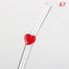 Heart Glass Straw Reusable Drinking Straws Cute Straw For Festival Party Wedding Cocktail Bar Beachs