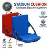 Portable Stadium Cushion 1.5in Thick Foldable Bleacher Seat with Handle Water-resistant Chair Pad for Sports Events & Camping