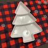 Christmas Creative Christmas Tree Shape Candy Snacks Nuts Dry Fruits Plastic Plate Snack Dishes Bowl Breakfast Tray