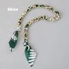 New Fashion Brand Woman Handbag Accessory Chains Detachable Floral Print Gold Silver Metal Silk Shoulder Strap Women DIY Chain Bag Handles