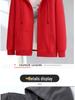 Men's Plus Size Fleece-Lined Zipper Hoodie - Thick, Loose Fit for Autumn and Winter